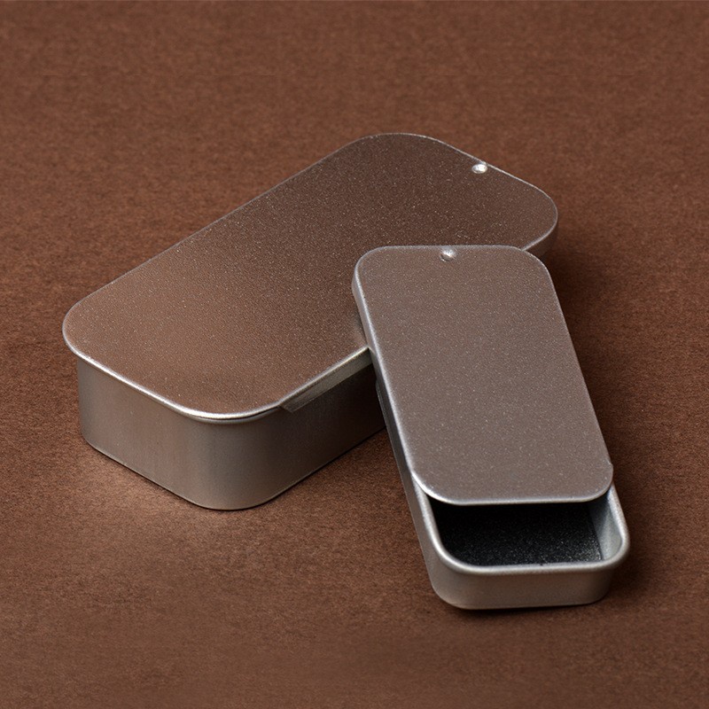 [Mini Sliding Lid Sliding Gum Tin Box] [Candy &amp; Ointment &amp; Key &amp; Jewellery Organiser] [Portable Rectangular Iron Container]