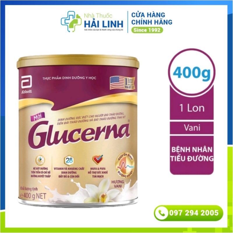 Sữa tiểu đường Glucerna Abbott ⚡ Tặng quà ⚡ Hộp 400g Dinh dưỡng đầy đủ, cân đối cho người đái tháo đường