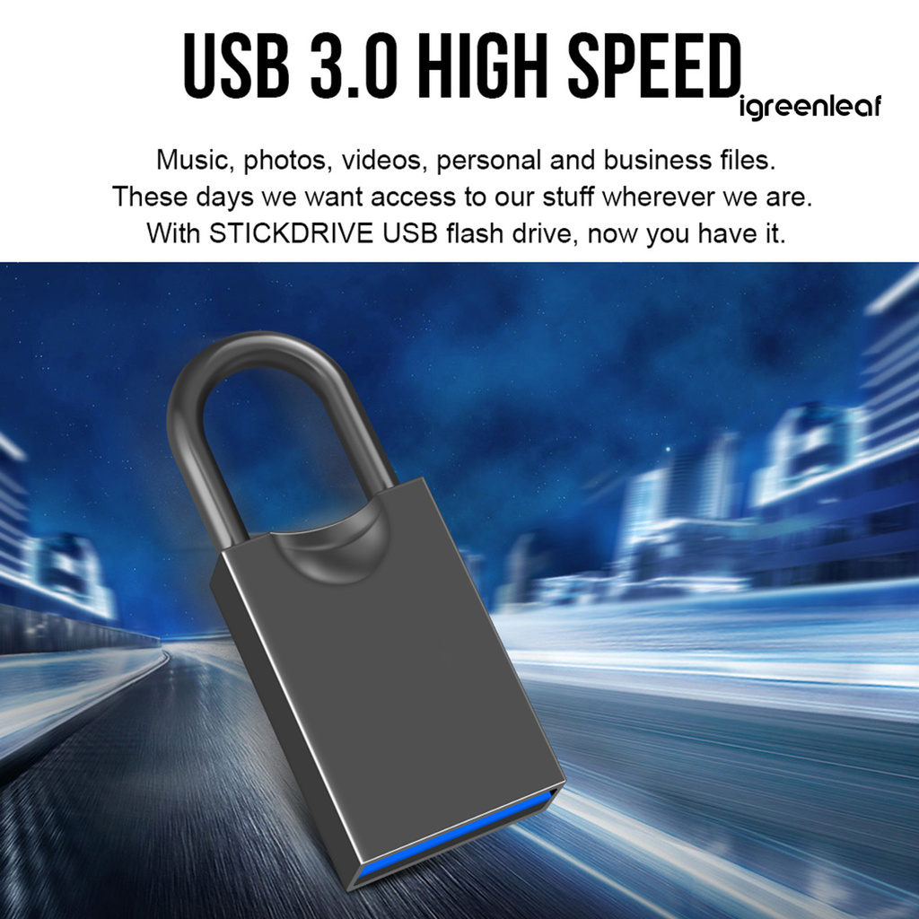 IL 8/16/32/64GB Mini Portable USB 3.0 High Speed Metal U Disk with Type-c Adapter