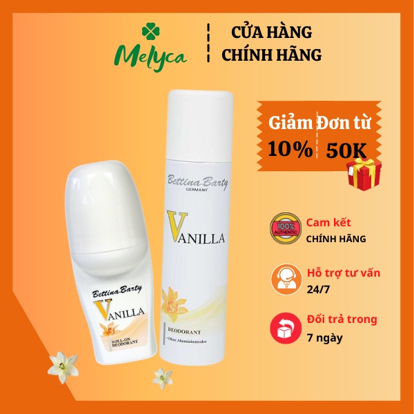 Lăn khử mùi Vanilla Bettina Barty hương nước hoa 50ml Đức - Shop Melyca