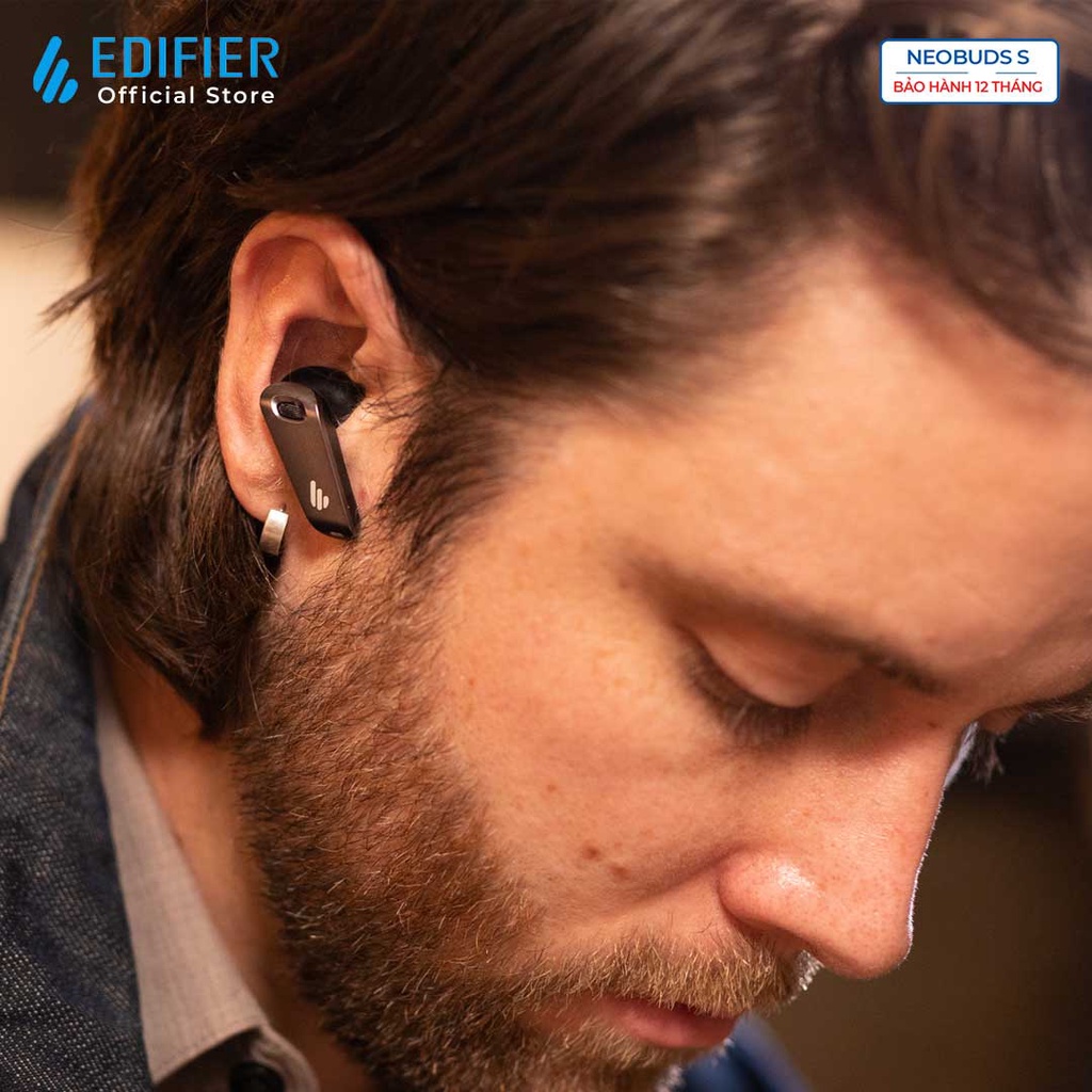 Tai nghe Bluetooth 5.2 EDIFIER NEOBUDS S Snapdragon Sound Hires Audio Chống ồn chủ động Đàm thoại 6 mic Hàng chính hãng