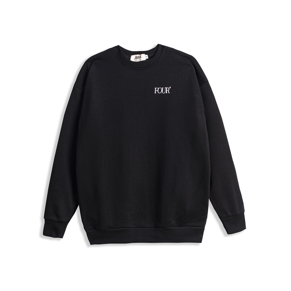 Áo Sweater JOG04 - chất liệu nỉ chân cua 100% cotton , định lượng 380gsm ( hình thêu FOUR )