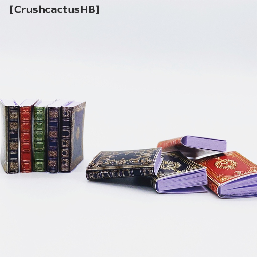 [CrushcactusHB] Sách Đạo Cụ Chụp Ảnh Màu Sắc Cổ Điển Cho Nhà Búp Bê