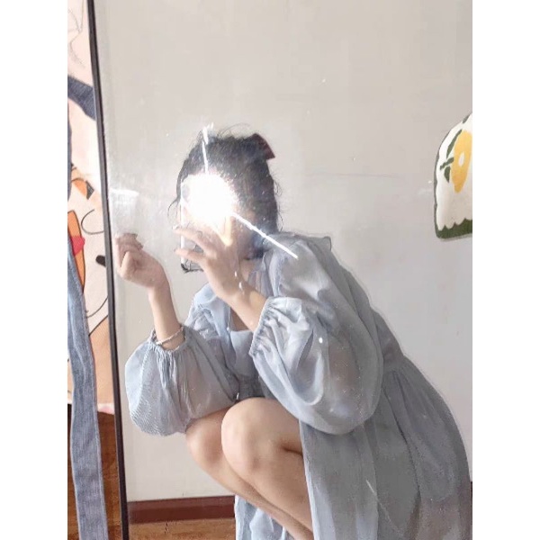Áo kiểu voan giấu quần xinh xắn nhẹ nhàng kèm hình thật 4 hình cuối