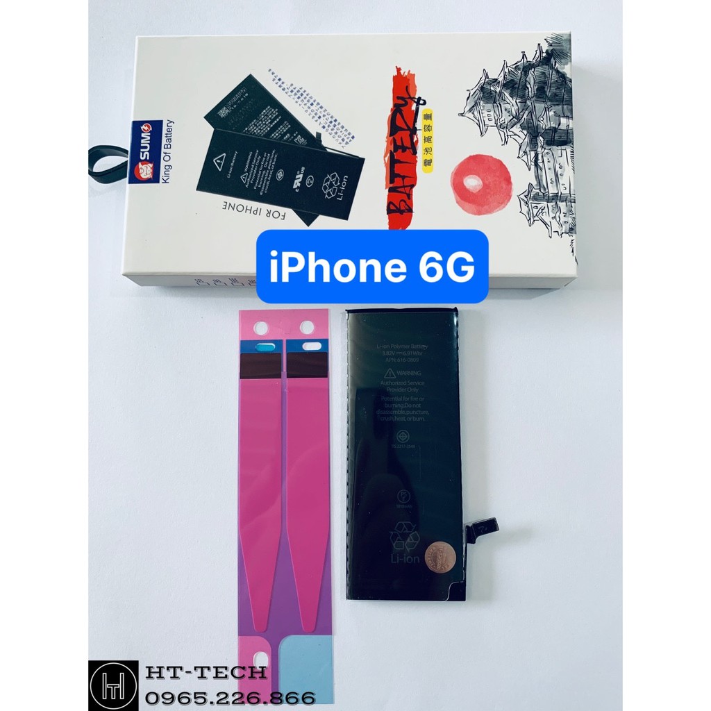 Pin iPhone 6G - SUMO JAPAN . Bảo hành 12 tháng!