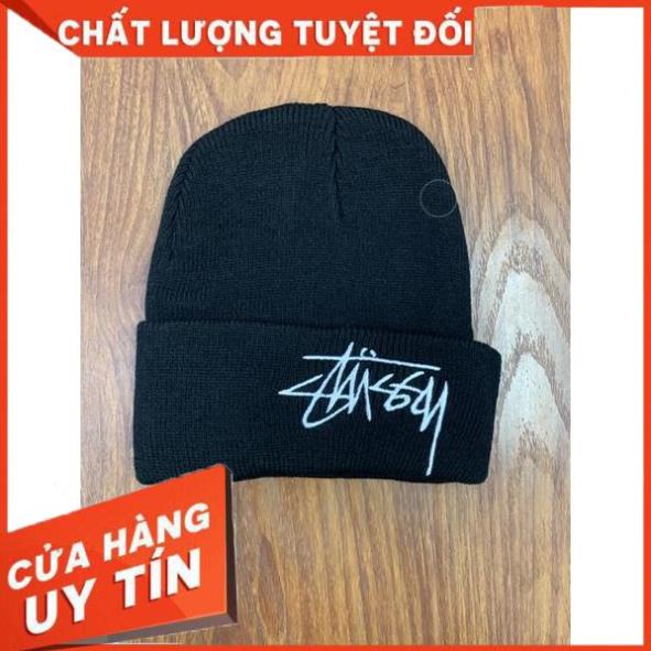 Nón, mũ len stussy unisex hàng đẹp logo thêu.