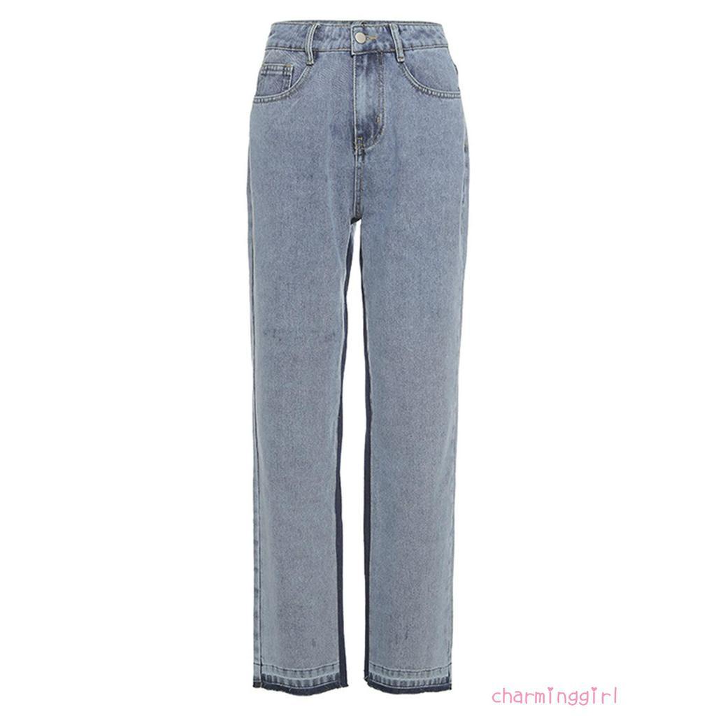 Quần Jeans Dài Ống Rộng Thời Trang Dành Cho Nữ
