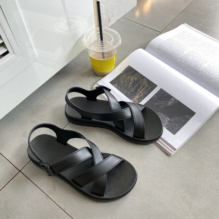 Giày sandal nữ quai chéo cao su dẻo MWC NUSD- 2770