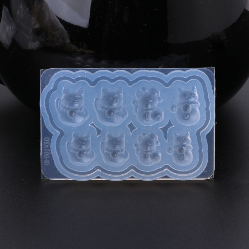 Khuôn Làm Hạt Trang Trí Móng Tay 8 Ngăn Bằng Nhựa Resin