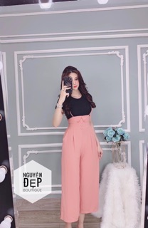 Sét yếm ống rộng lửng ( kèm video màu thật )