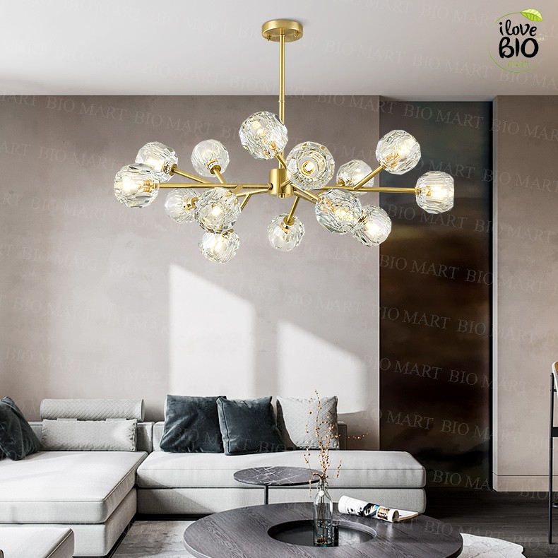Đèn Chùm Thả Trần – Đèn Thả Trần Trang Trí Phòng Khách, Gồm 3 Chế Độ Ánh Sáng – BIO139