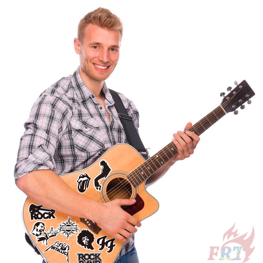 50Pcs/Set ❉ Punk HipHop Rock Band . Classical Black & White Color Series 01 Band Logo Stickers ❉ Waterproof DIY Fashion Decals Doodle Stickers