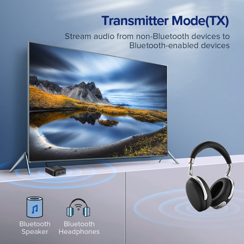 Bộ thu phát bluetooth 5.0 Ugreen AptX HD cho TV/tai nghe cổng Optical 3.5mm SPDIF