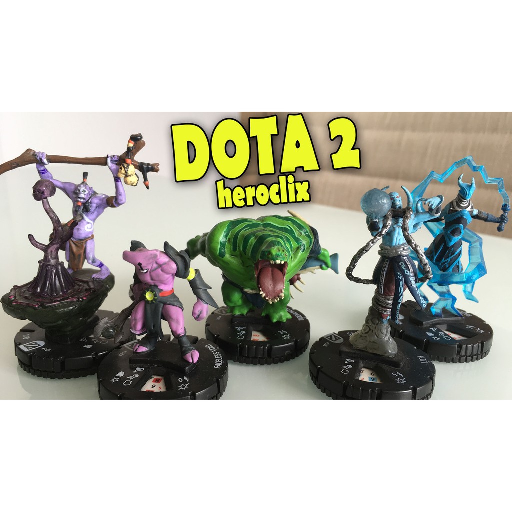 Mô hình đồ chơi nhân vật sưu tầm Dota 2 Heroclix - Void/Lich/Tidehunter/WitchDoctor/Razor