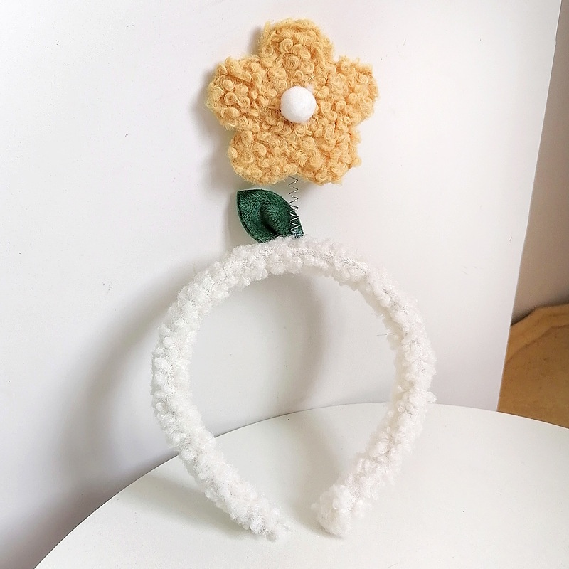 Băng đô cài tóc nhún DOUDOU Bờm cài tóc vải nhún phong cách Hàn Quốc FG019