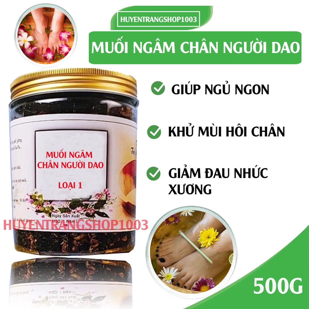 Sỉ Hộp 500G muối ngâm chân thảo dược cao cấp người Dao (Handmade)