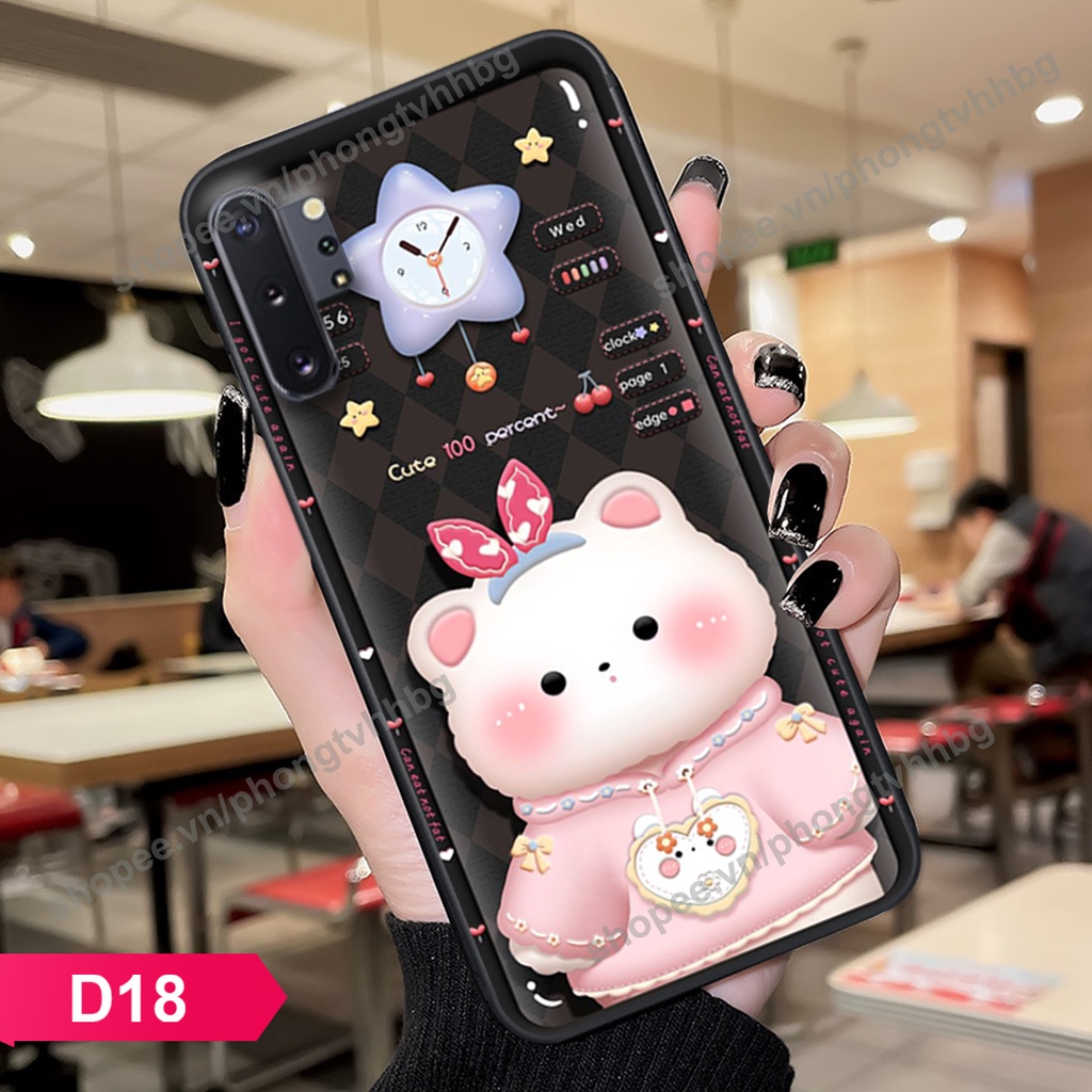 Ốp lưng Samsung Note 10 / Note 10 Plus / Note 10+ gấu,thỏ trắng , đồng hồ dễ thương cute cực đẹp