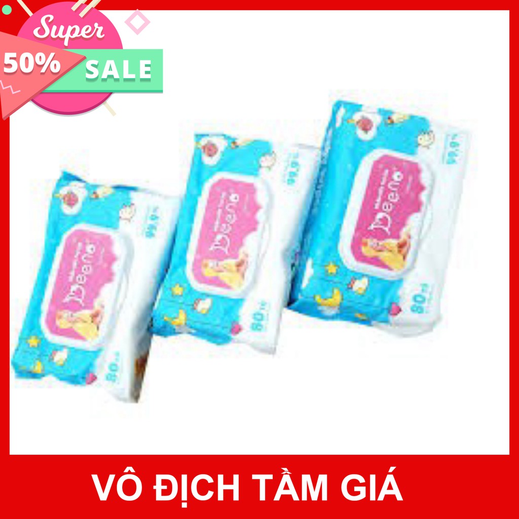 Combo 3 khăn giấy ướt Beeno thân thiện với da bé, khăn ướt dành cho bé không gây kích ứng