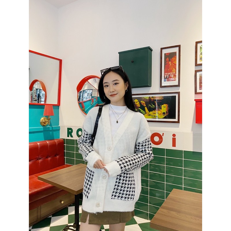 Cardigan lông pha én 181