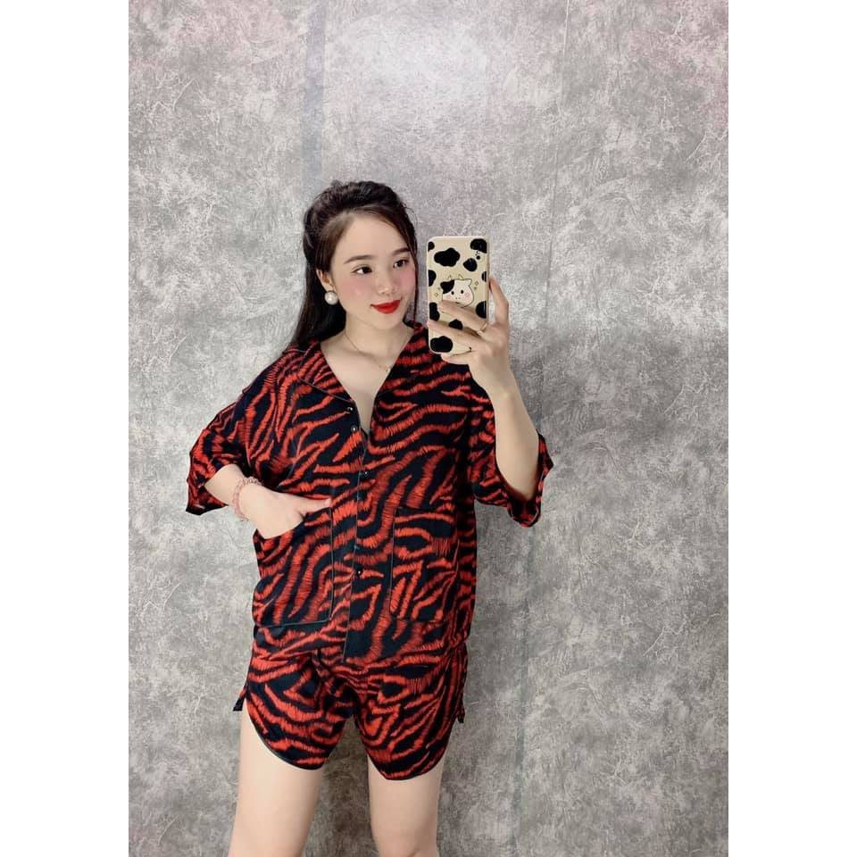 Bộ Pijama Nữ NGỰA VẰN Đùi- Pyjama Lụa Mango *MA-Đ-NV  #Đồ Ngủ | Đồ Bộ Nữ | Váy Ngủ | Pizama | BigBuy360 - bigbuy360.vn