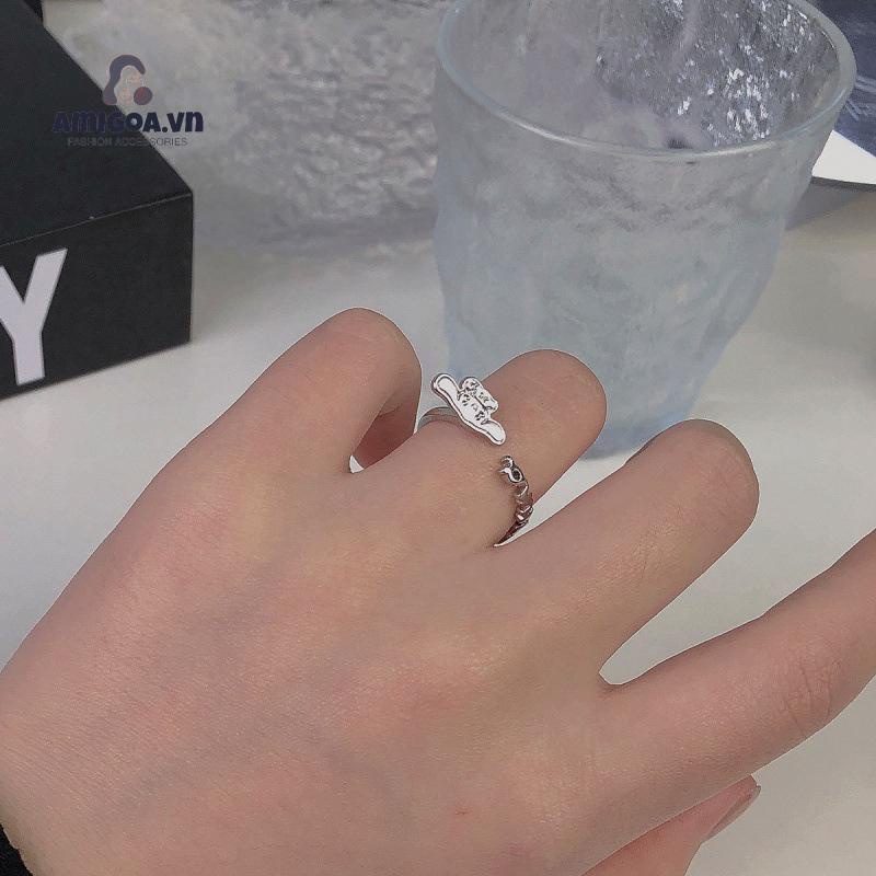 ✨✨Nhẫn hở họa tiết Cinnamoroll hoạt hình dễ thương phong cách Hàn Quốc cho nữ