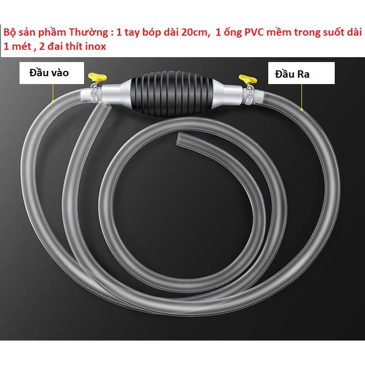 Dụng cụ hút xăng thủ công kiểu mới, ống hút xăng dầu chất lỏng đa năng bóp tay tự động