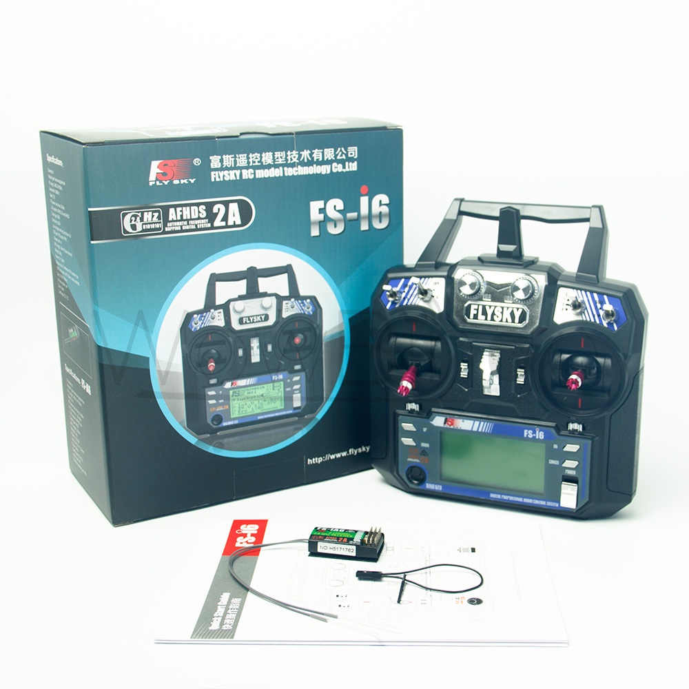 Tay Điều Khiển Flysky I6 + RX IA6B bản nâng cấp dùng cho máy bay, mô hình, tàu, xe RC sóng 2.4GHz điều khiển xa 600m