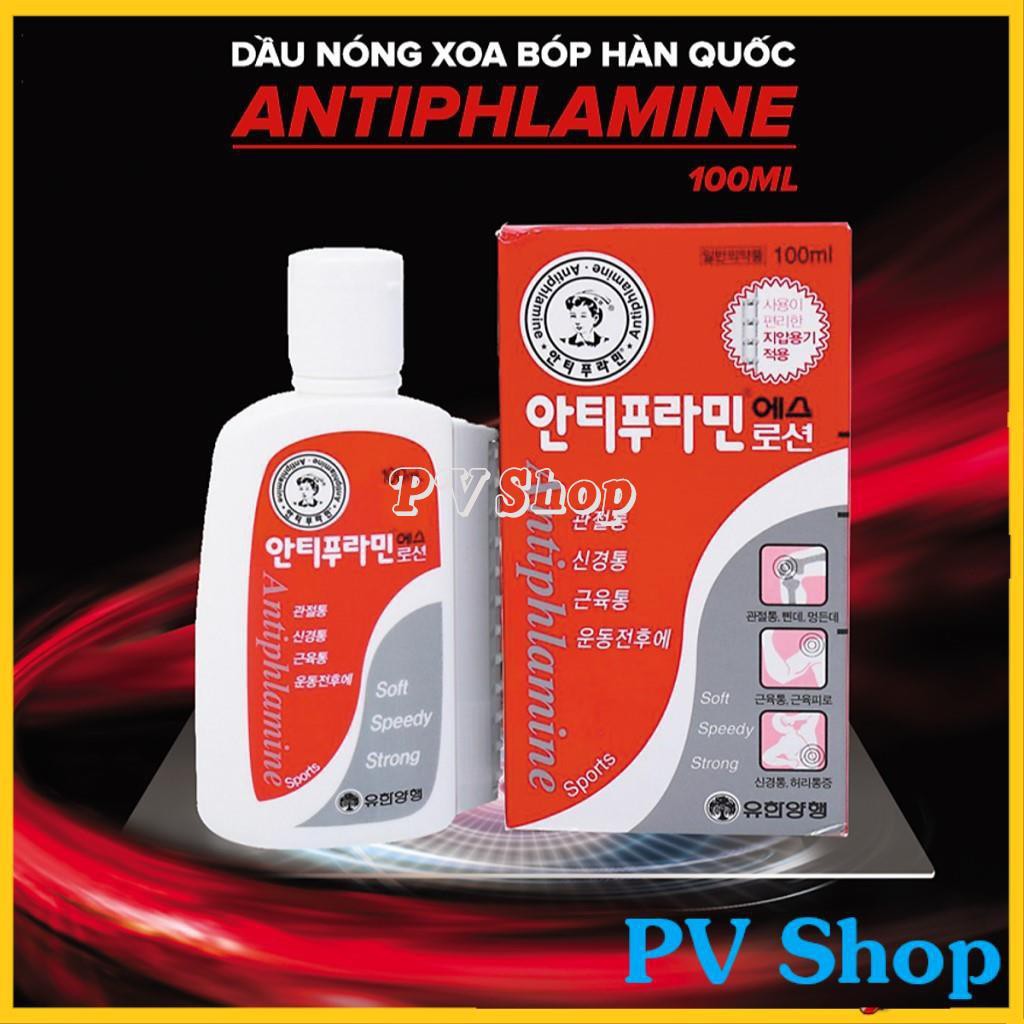 Dầu Nóng Hàn Quốc Antiphlamine 100ml Làm Giảm Đau Nhức Xương Khớp - Có tem Chống Hàng Giả( date 2023