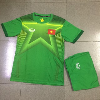 Bộ quần áo bóng đá tuyển Việt Nam xanh lá 2021 DKFLG- Đồ đá banh đẹp