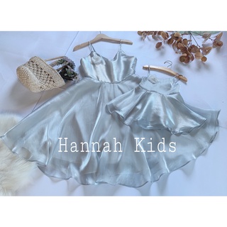 Đầm lụa 2 dây cho bé và mẹ HANNAH KIDS