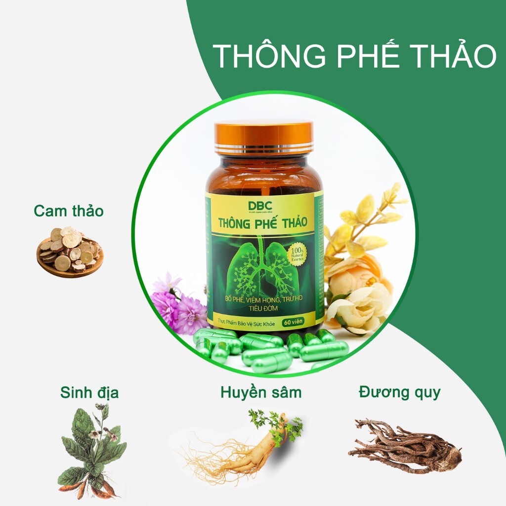 Viên uống giảm ho, long đờm Thông Phế Thảo chiết xuất thảo dược - Minh Tiến Phát