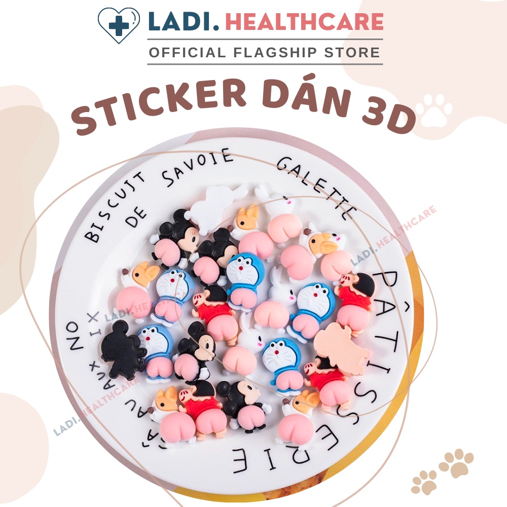 Bộ Sticker 3D hình dán dễ thương cute sáng tạo và giấy bộ nhãn dán trang trí dễ thương phong các Hàn Quốc