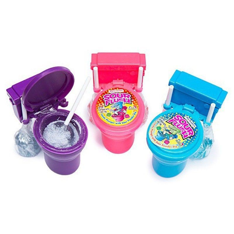 Kẹo mút bồn cầu Sour Flush hot chấm tặng kẹo ngậm