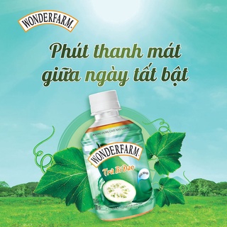 Thùng 24 Chai Trà Sâm Bí Đao Wonderfarm Chai Nhựa PEP Nhỏ 280ml - Date Luôn Mới
