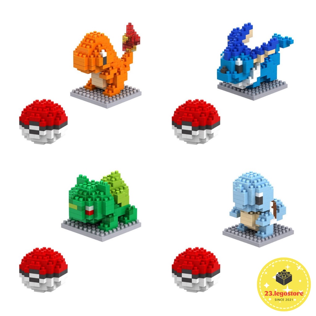 Bộ đồ chơi lắp ghép nhân vật Pokemon mini so cute