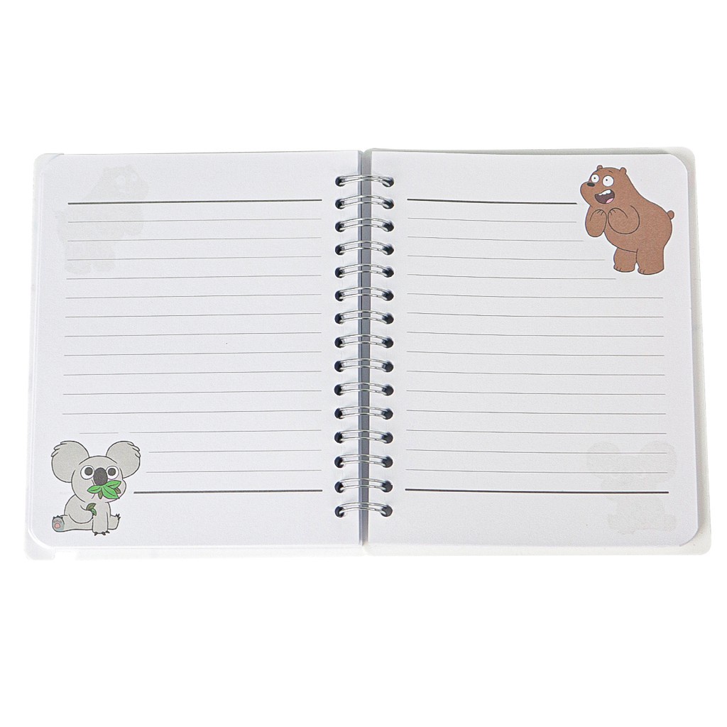 Sổ tay ghi chép Miniso lò xo We Bare Bears Wirebound Book - Hàng chính hãng