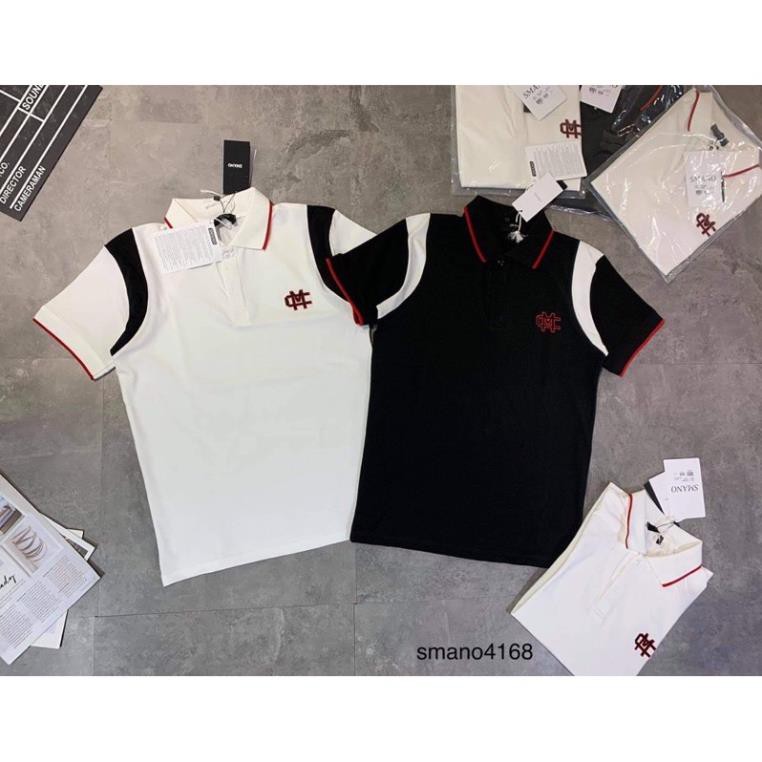 Áo polo Mikenco phối viền vai - Áo thun cổ bẻ nam - Áo đôi nam nữ - Bee Shop ˇ