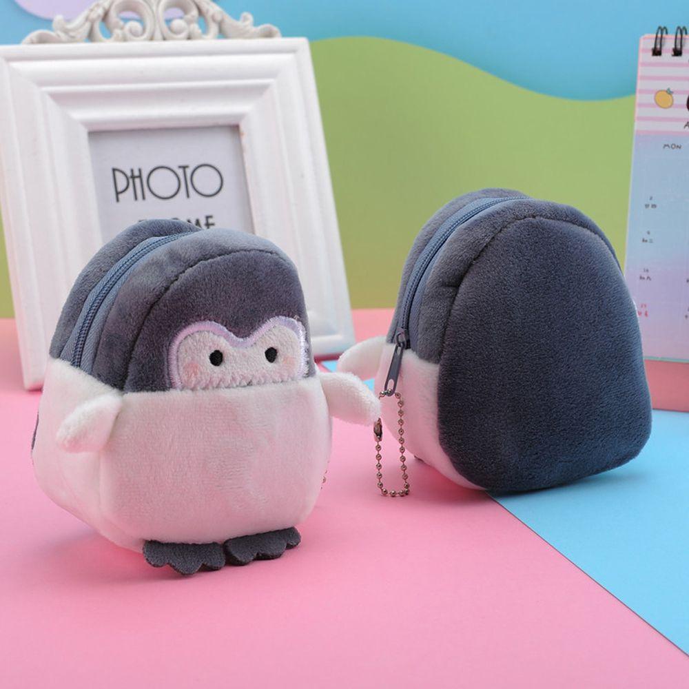 FORBETTER Ví Đựng Tiền Xu Bằng Lông Nhung Mini Có Khóa Kéo Dễ Thương Cho Nữ