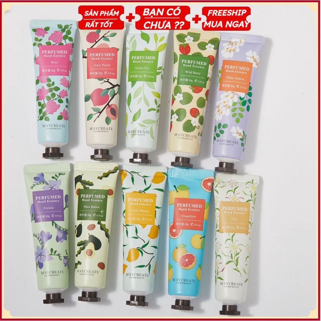 (Chính Hãng) Kem Dưỡng Da Tay Maycreate Gather Beauty 30g - Perfumed Hand Essence Nội Địa Trung– 10 Mùi