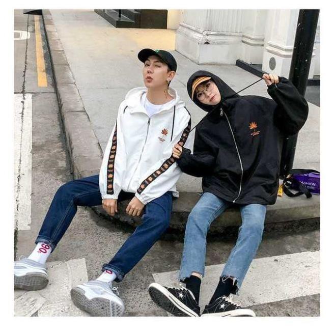 Áo khoác dù nam nữ có mũ, áo khoác dù họa tiết lưng Cờ Canada - | BigBuy360 - bigbuy360.vn