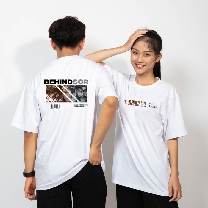 Áo phông Unisex form rộng tay lỡ Thun Nam  Nữ Behind SCR Local Brand Mi Midori