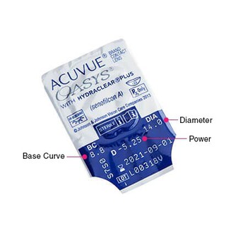 Kính Áp Tròng Acuvue Oasys with HYDRACLEAR PLUS BC 8.4 (6 lenese)