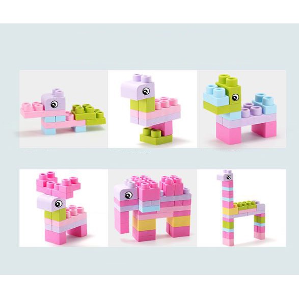 Xếp hình Lego Mềm 40 miếng ghép lớn hộp giấy, khử trùng nhiệt độ cao, sạch sẽ, an toàn phù hợp cho trẻ từ 2 tuổi.