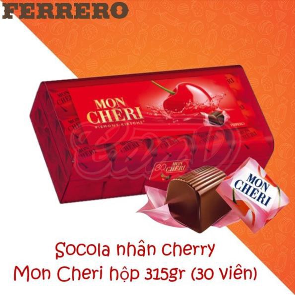 XẢ LỖ HÀNG VỠ NHẸ Socola riệu Mon cheri Đức 30 viên