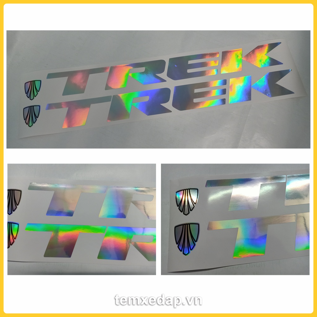 Tem decal chuyển màu 7 sắc dán sườn xe đạp TREK | Tem sườn xe đạp | Hologram | MTB Frame decal | Temxedap.vn