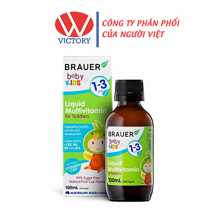 Siro Brauer Liquid Multivitamin For Toddlers - Bổ Sung Vitamin Cho Bé Từ 1 Đến 3 Tuổi - VictoryPharmacy