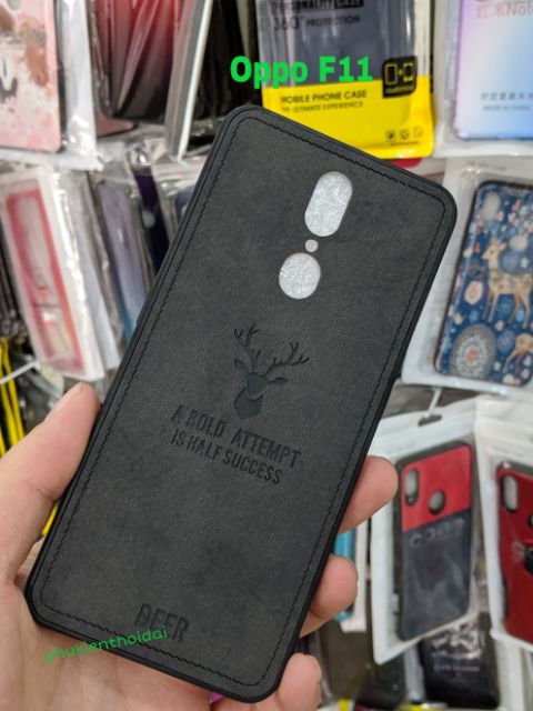 Ốp lưng Oppo F11 FREESHIP Từ 50k chống sốc vải mềm đầu hươu cao cấp