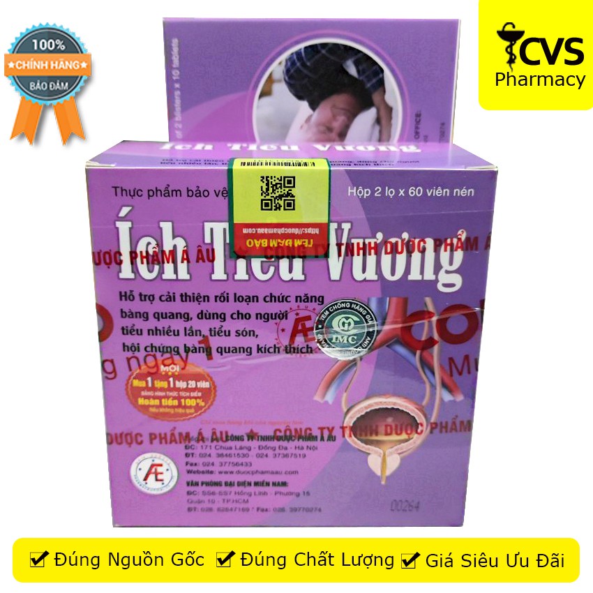 [MỚI] Ích Tiểu Vương (Hộp 120 Viên) hỗ trợ cải thiện giảm tiểu són, tiểu nhiều lần cả ngày và đêm - cvspharmacy