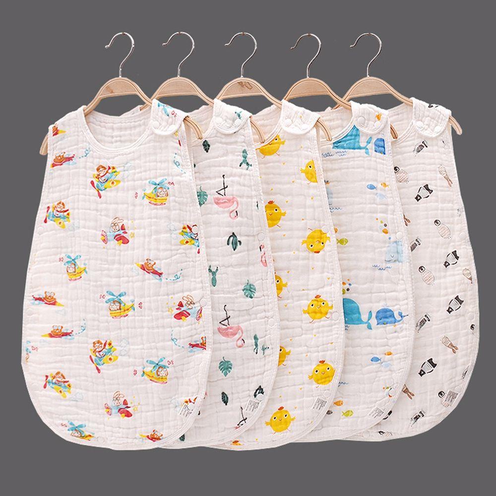 Túi Ngủ Bốn Lớp Chất Liệu Cotton Họa Tiết Hoạt Hình Thời Trang Mùa Hè Theo Phong Cách Hàn Quốc Cho Bé