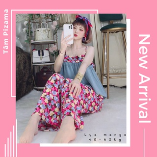 Đồ Bộ Pijama 2 Dây Lụa Mango Thoáng Mát ( ẢNH THẬT )